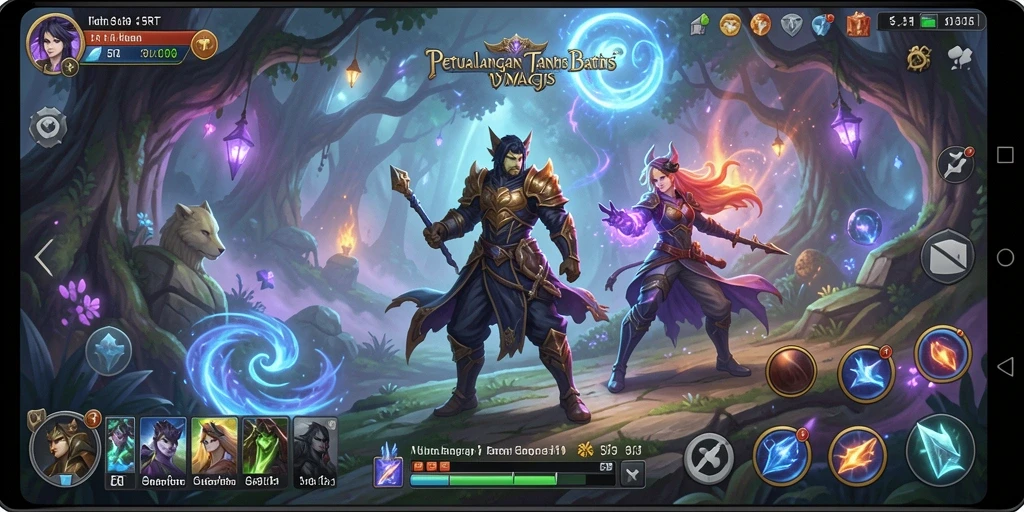 Tampilan gameplay 5RT yang menakjubkan dalam sebuah petualangan penuh warna.