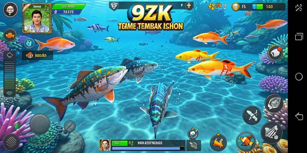 Tampilan menarik dari gameplay Tembak Ikan di 9ZK.