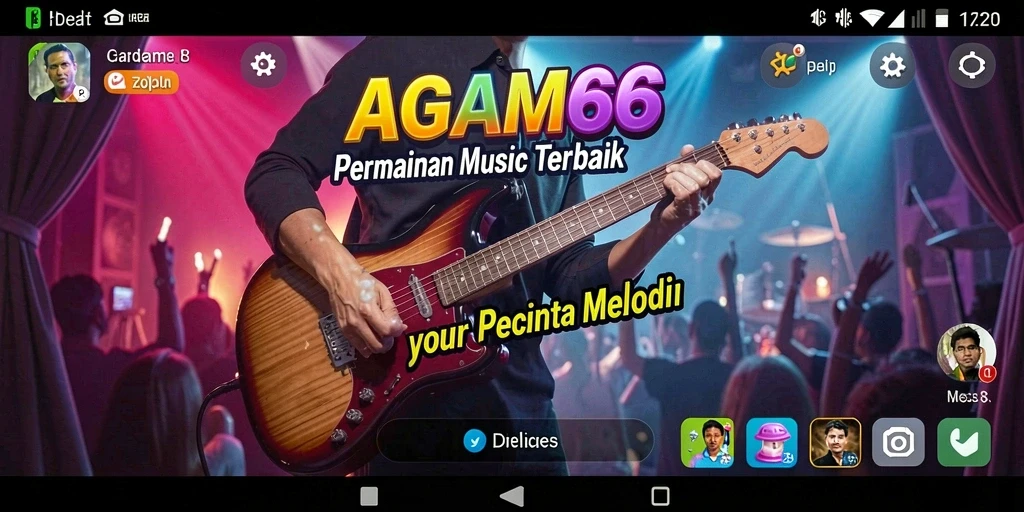 Screenshot gameplay AGAM66 menunjukkan keseruan bermain musik.