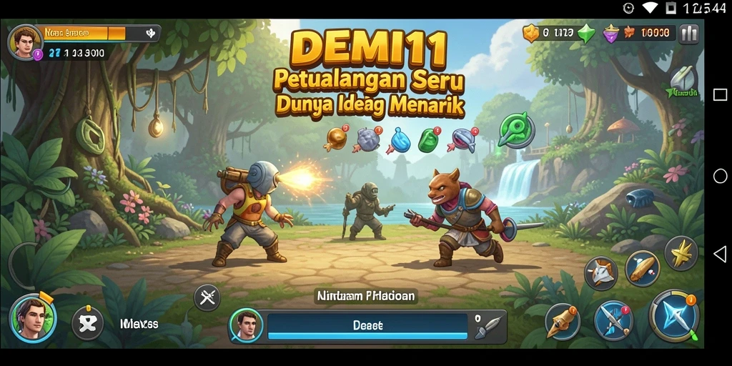 Tampilan menarik dari gameplay Idle di DEMI11 dengan karakter yang unik.