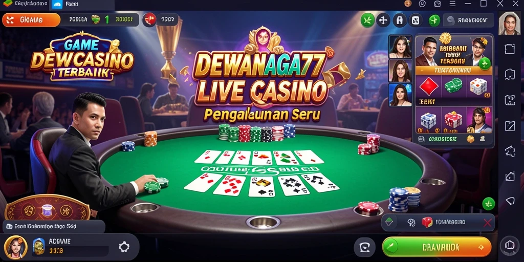 Tampilan gameplay seru dari DEWANAGA77 dalam Live Casino.