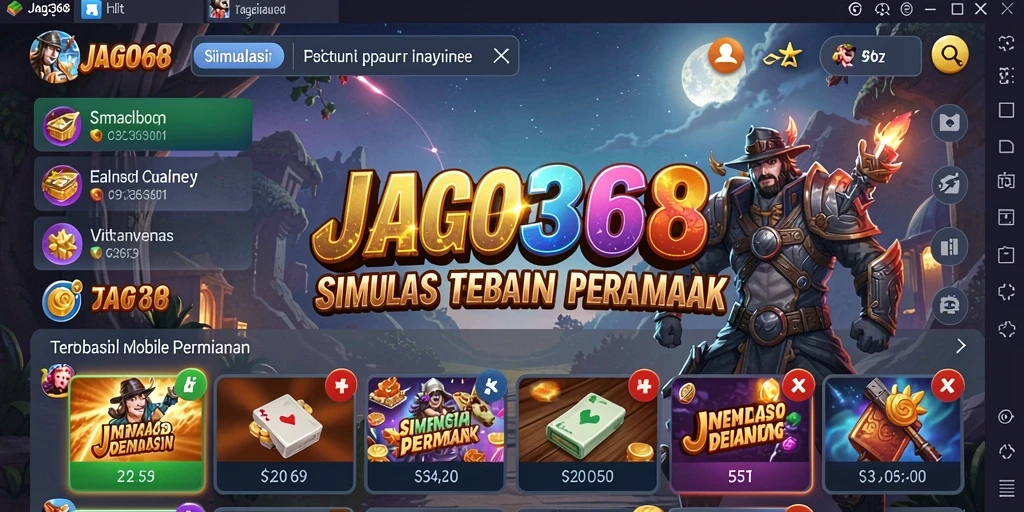 Tangkapan layar menunjukkan gameplay JAGO368 yang menarik dan interaktif.
