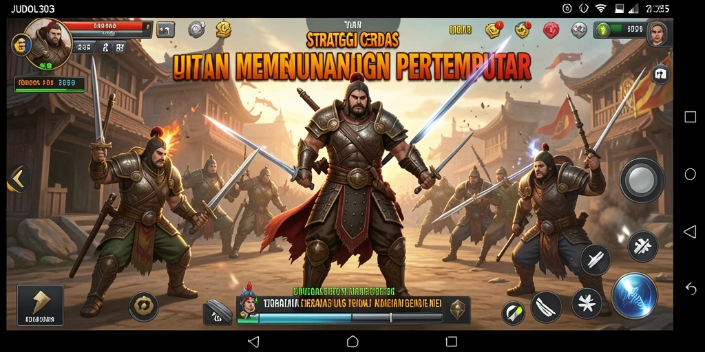 Screenshot gameplay dari JUDOL303 yang menampilkan pertempuran strategi intens.