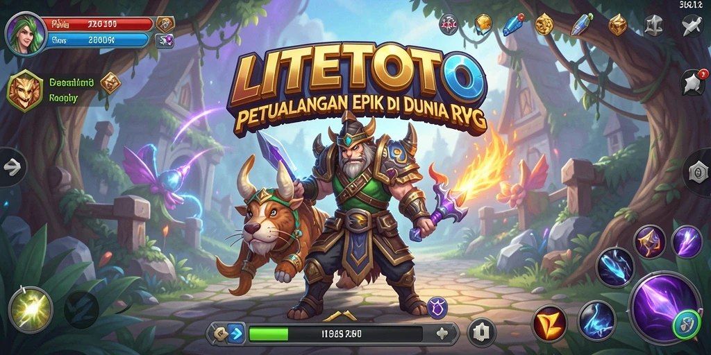 Screenshot gameplay LITETOTO menampilkan aksi seru di dunia RPG.