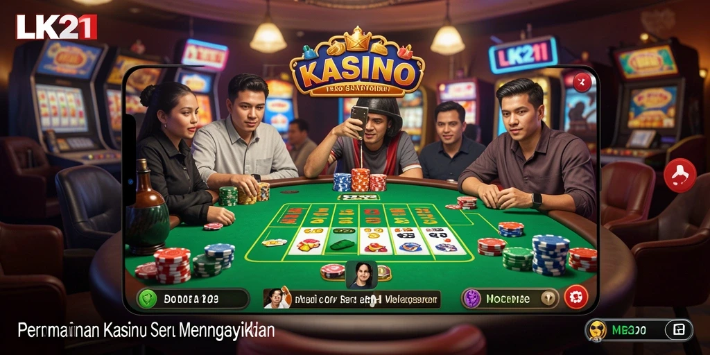 Tampilan gameplay seru LK21 yang menampilkan berbagai permainan Kasino.