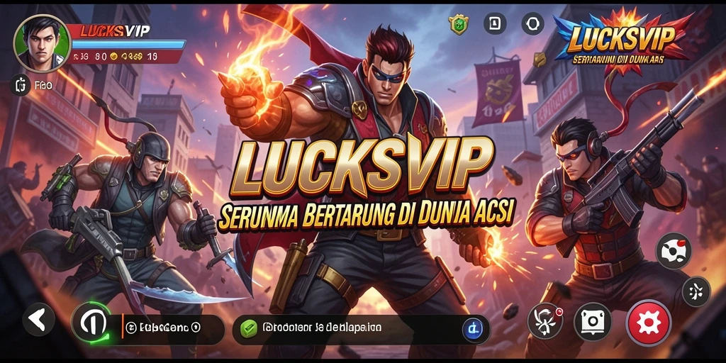 Tampilan seru dari gameplay aksi LUCKSVIP yang mendebarkan.