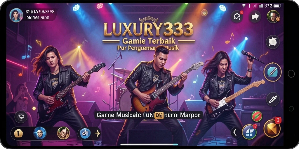 Tampilan menarik gameplay LUXURY333 dengan berbagai genre musik yang seru.