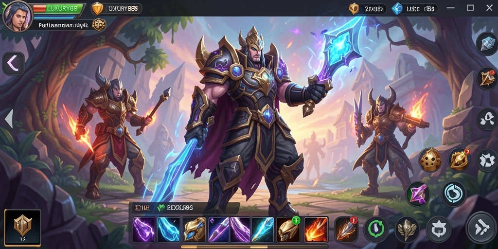 Tampilan seru gameplay ARPG dalam LUXURY88 dengan grafis yang menawan.