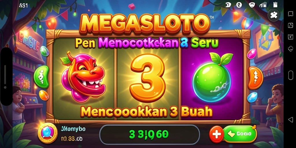 Tampilan gameplay MEGASLOTO yang seru dan interaktif.
