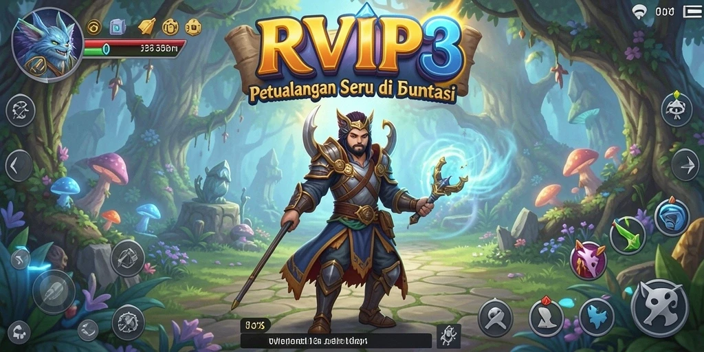 Tampilan gameplay <strong>RVIP3</strong> yang menakjubkan di dunia petualangan.