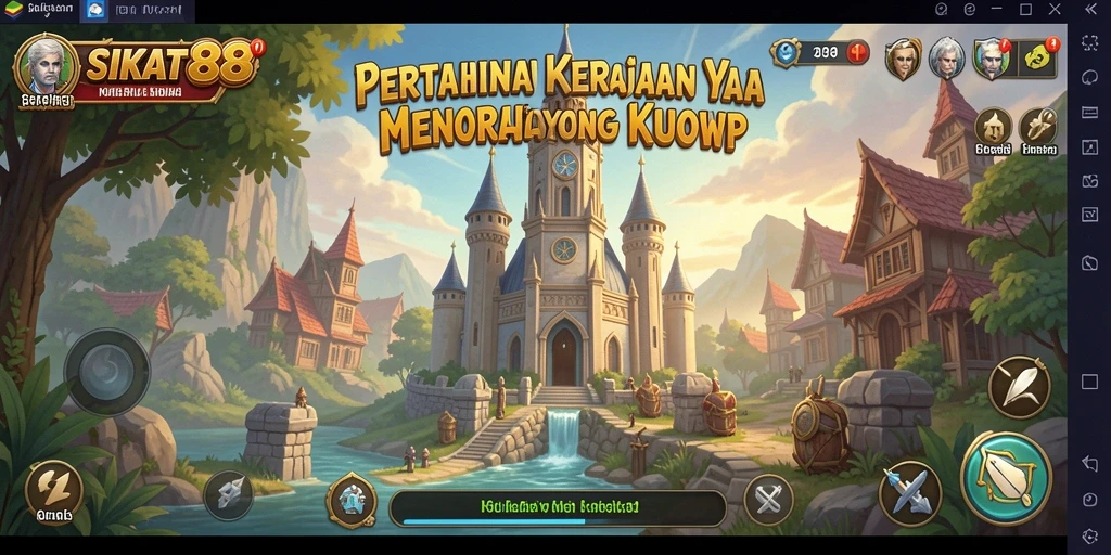 Gameplay SIKAT88 menampilkan pertarungan menara yang mendebarkan.