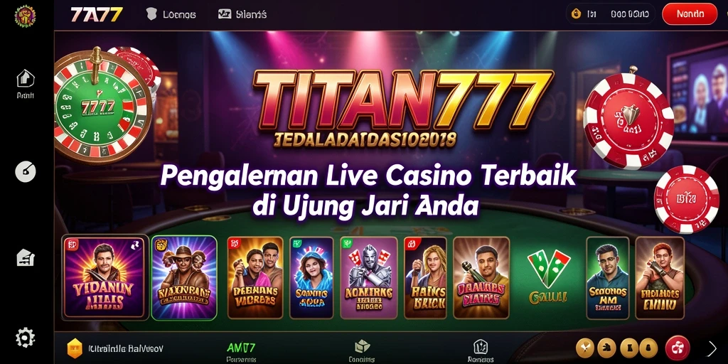 Screenshot gameplay Live Casino TITAN777 yang memukau dan interaktif.
