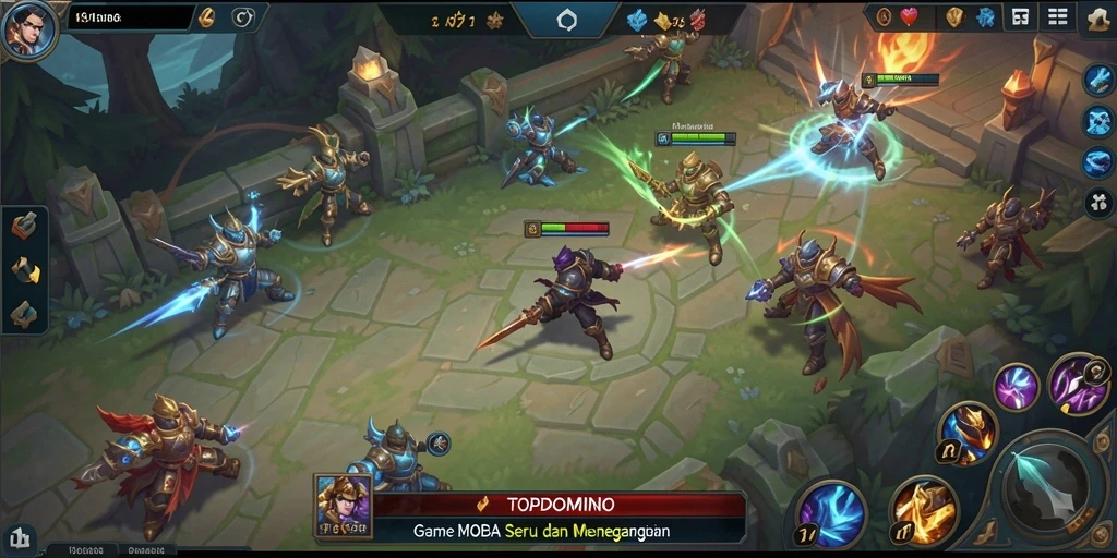 Gameplay seru TOPDOMINO dalam aksi penuh strategi.