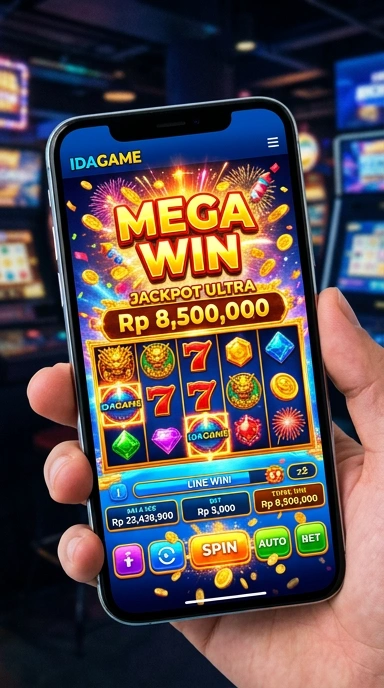 Tampilan antarmuka utama idagame yang menarik dan user-friendly.