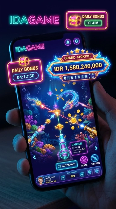Screenshot aplikasi dengan berbagai kategori yang memudahkan pencarian di idagame.